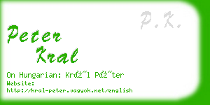 peter kral business card